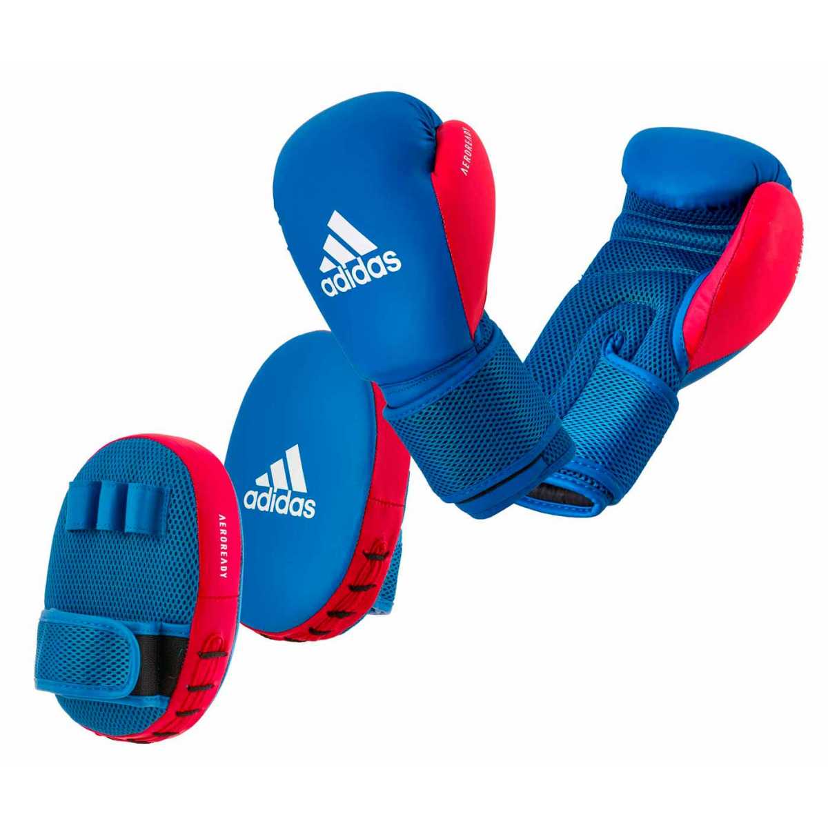 Боксерский набор kids boxing kit 2 [перчатки и лапы] сине-красный ADIBTKK02